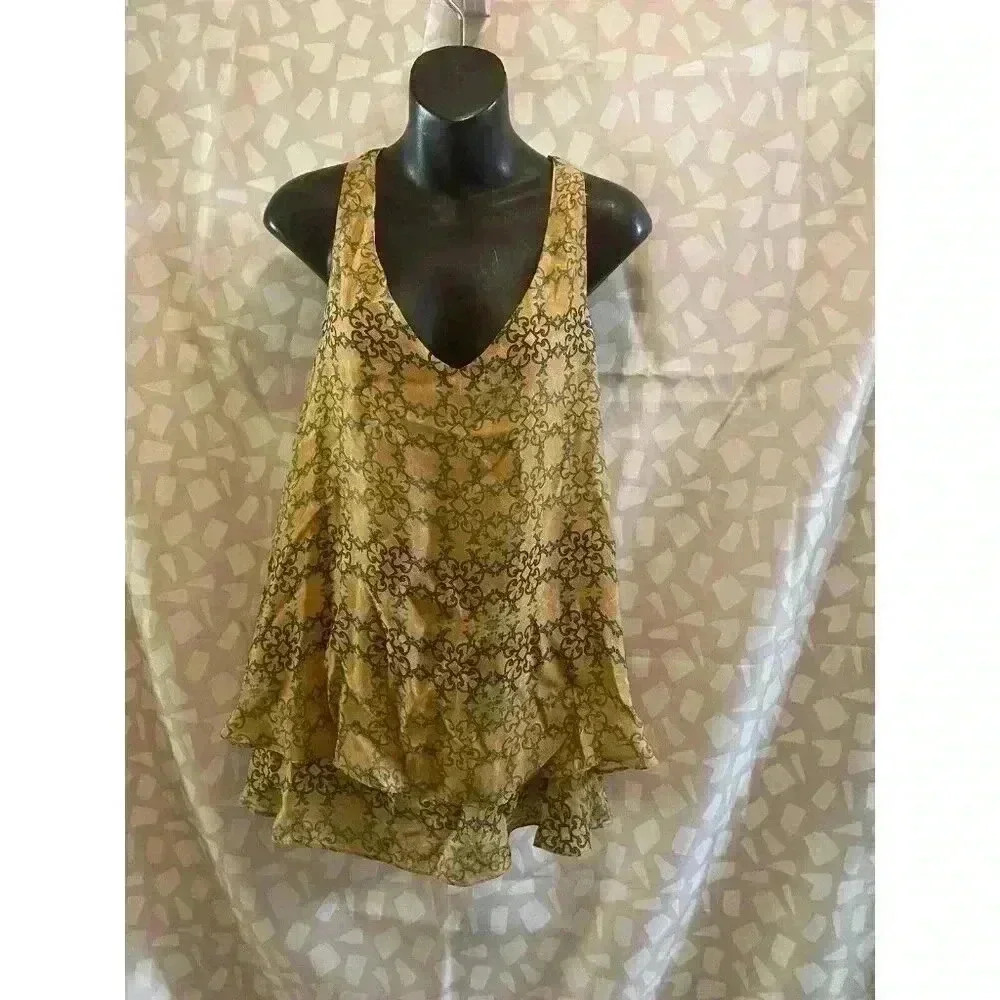 Tangerine NYC Tank Gold, Burnt Orange And Green Women’s  XL